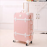 Retro Ladies Luggage Trolley Suitcase