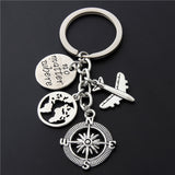 Fashion Travel Scenery Suitcase Key Chain