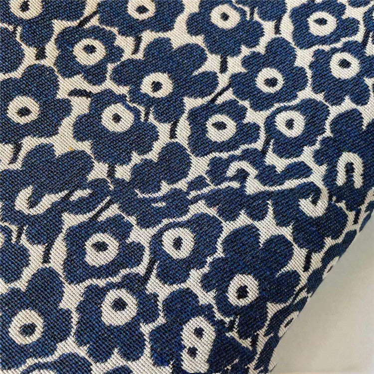 Color Woven Jacquard Sofa Pillows Decorative Fabric