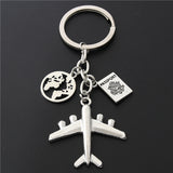 Fashion Travel Scenery Suitcase Key Chain