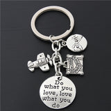 Fashion Travel Scenery Suitcase Key Chain